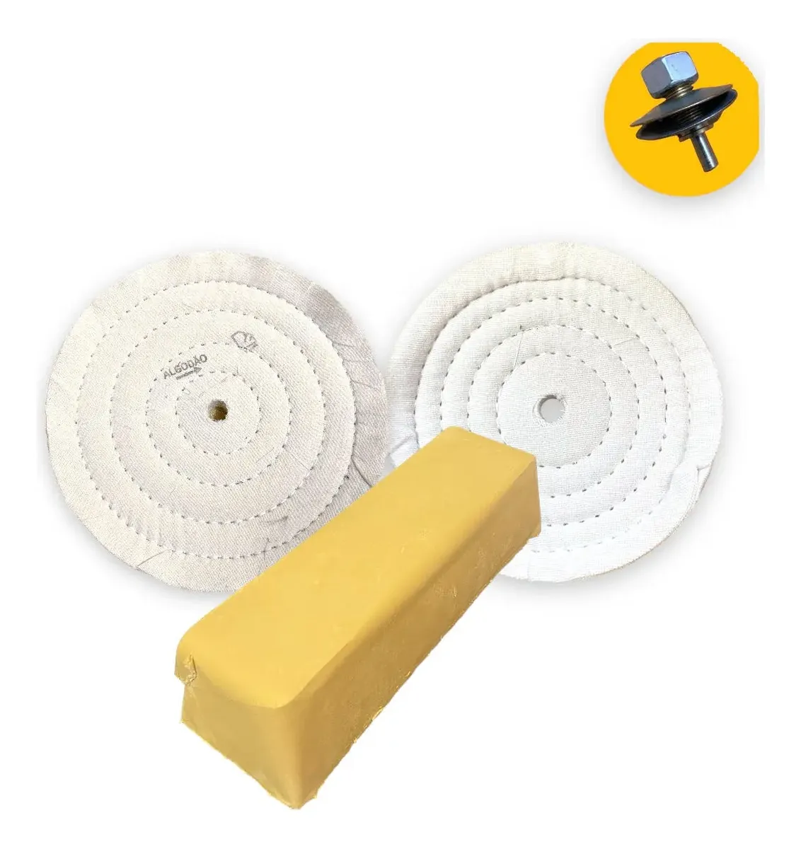 D_NQ_NP_2X_721605-MLB80586922932_112024-F.webp Kit 363 - 4 Peças Boinas 20cm Polimento Lustro Lanterna Cd Dvd Blueray Acrilico Plastico Farol PU - Imagem 1