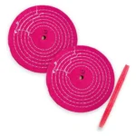 Kit 326 - 2 Rodas Rosa 25cm Corte Polimento Alumínio Inox Metais Rodas Tanque Sela Barco Armas Frisos